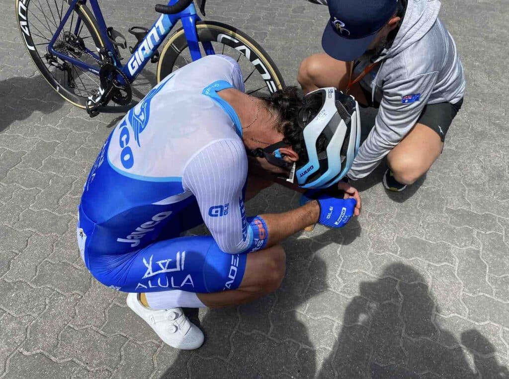 Michael Matthews très déçu à l arrivée de la 2e étape du Tour Down Under