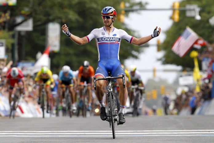 TODAYCYCLING - Peter Sagan sacré champion du monde à Richmond en 2015. Photo : Tinkoff/BettiniPhoto