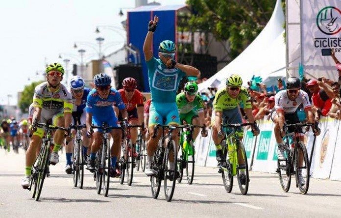 Andrea Guardini a empoché son quatrième succès d'étape sur le Tour de Langkawi 2016. Photo : Page Facebook Astana Pro Team