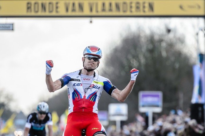 Alexander Kristoff en costaud sur le Tour des Flandres 2015. Photo : Digitalclickx/Ronde van Vlaanderen