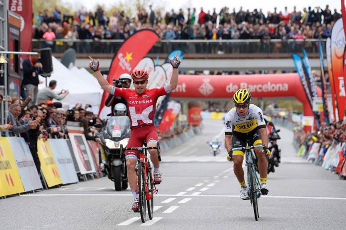 Alexey Tsatevich remporté la 7ème étape du Tour de Catalogne 2016. Photo : TDWsport/Katusha
