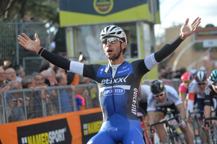 Fernando Gaviria remporte sa première victoire World Tour sur la 3ème étape de Tirreno-Adriatico 2016. Photo : Tirreno-Adriatico