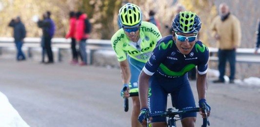 Nairo Quintana sur le Tour de Catalogne. Photo : Photo Gomez Sport/Luis Ángel Gómez/Movistar
