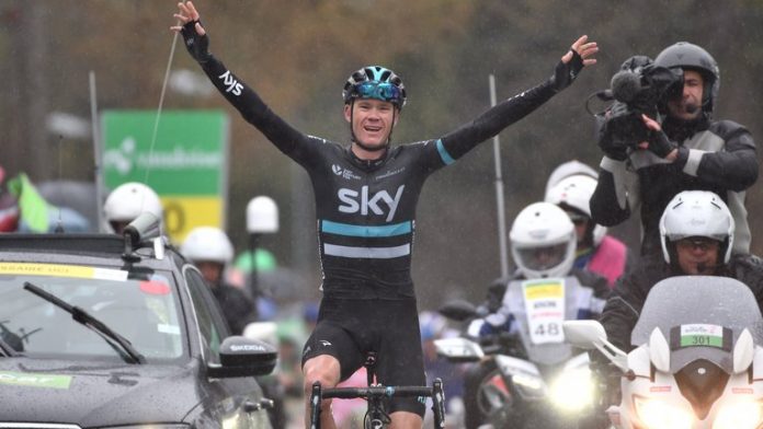 Chris Froome s'impose en solitaire sur le Tour de Romandie 2016. Photo : Team Sky