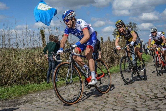 TODAYCYCLING : Johan Le Bon lors de Paris-Roubaix 2016, participera à l'épreuve de contre à la montre aux championnats du monde 2016. Photo : FDJ