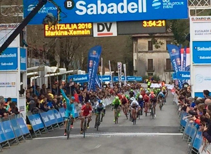 Luis Leon Sanchez a remporté la première étape du Tour du Pays-basque ce lundi. Photo: Astana.