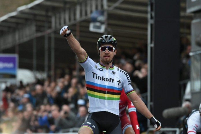 TODAYCYCLING - Peter Sagan, victorieux sur Gand-Wevelgem, sera l'un des favoris dimanche pour le Tour des Flandres. Photo : Bettini/Tinkoff