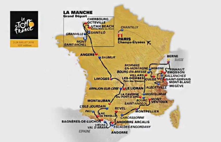Les 3519 kilomètres du Tour de France 2016