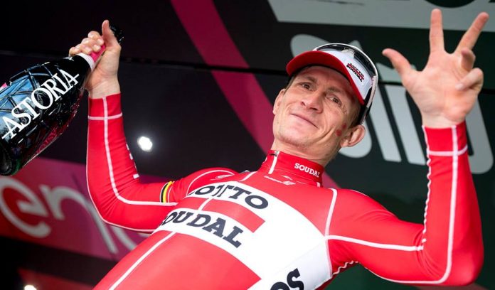 André Greipel après sa troisième victoire sur leTour d'Italie 2016. Photo : Giro d'Italia