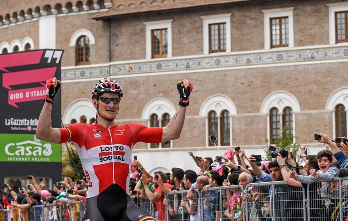 André Greipel en vainqueur sur la 5ème étape du Tour d'Italie 2016. Photo : Giro d'Italia