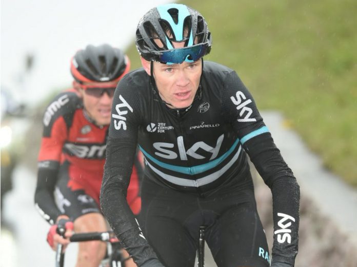 Chris Froome et Tejay Van Garderen à l'attaque sur l'étape reine du Tour de Romandie 2016. Photo : Team Sky