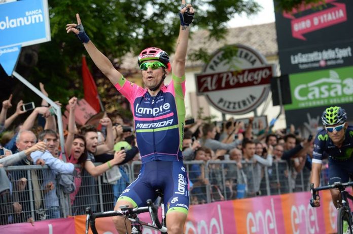 Diego Ulissi signe son deuxième succès sur les routes du Tour d'Italie 2016. photo : Giro d'Italia