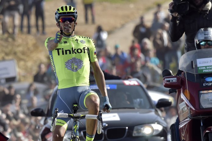 TODAYCYCLING - Alberto Contador victorieux sur les routes du Tour de l'Algarve 2016. Photo : Bettini Photo/Tinkoff