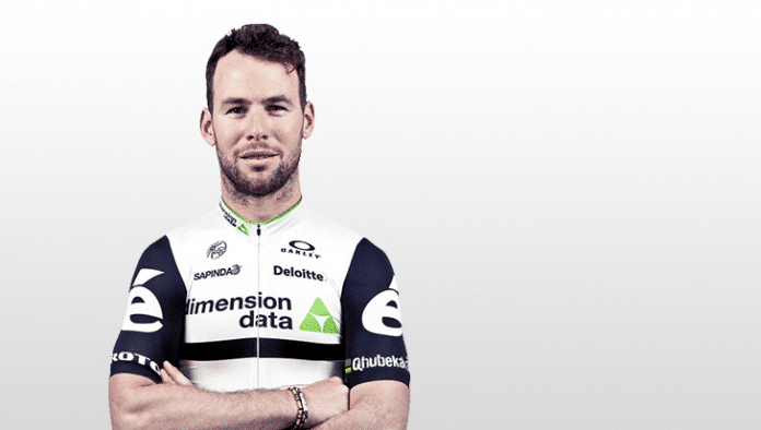 Mark Cavendish sous le maillot de l'équipe sud-africaine. Photo : Team Dimension Data