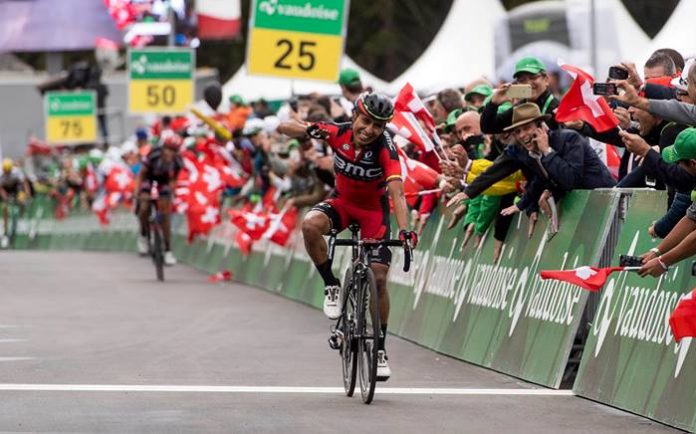 TODAYCYCLING - Darwin Atapuma tient enfin sa victoire avec la 5ème étape du Tour de Suisse 2016. Photo : @tds