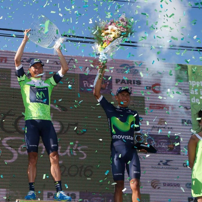 TODAYCYCLING - Nairo Quintana sur le Tour de San Luis 2016. Photo : Movistar.