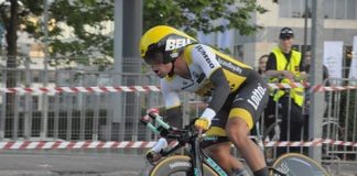 Primoz Roglic sur le Championnat de Slovénie contre-la-montre 2016 qu'il remporte. Photo : LottoNL Jumbo.