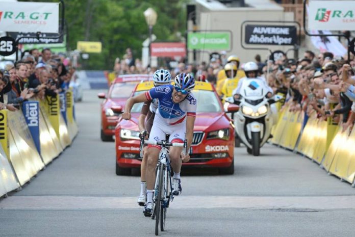 TODAYCYCLING - Thibaut Pinot victorieux à Méribel terme de la sixième étape du Critérium du Dauphiné 2016. Photo : FDJ.