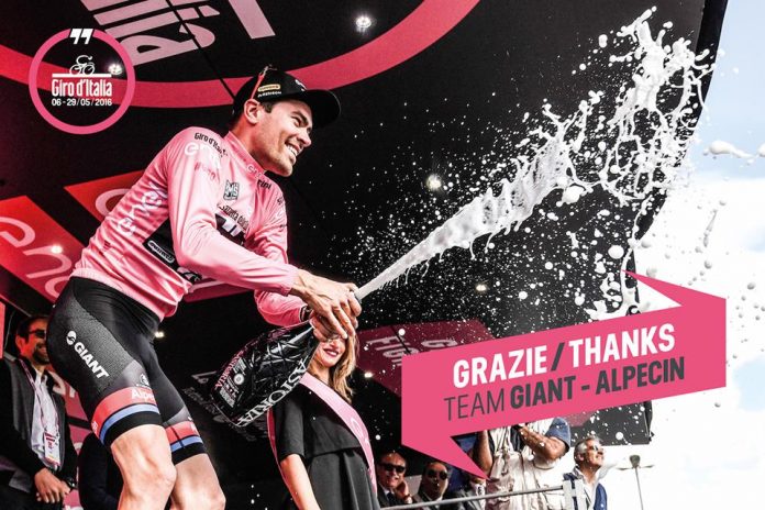 Tom Dumoulin sur le Tour d'Italie 2016. Photo : Giant-Alpecin.