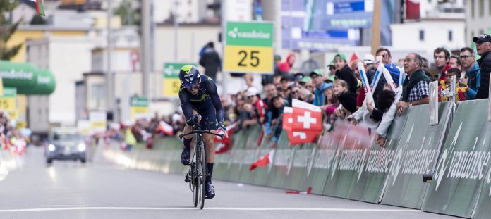 TODAYCYCLING - Ion Izagirre sur la 8e étape duTour de Suisse 2016 qu'il remporte. Photo : Movistar.