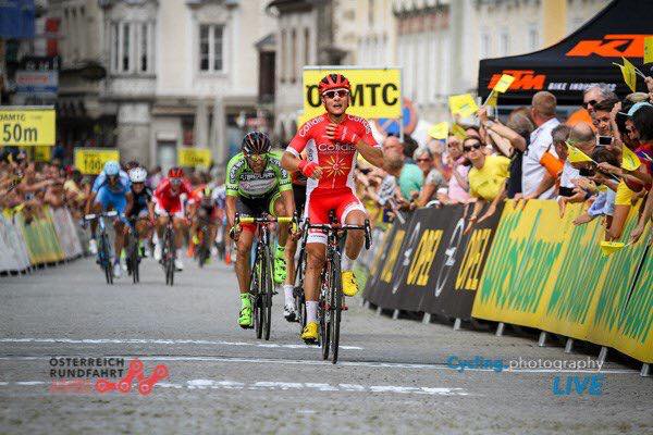 TODAYCYCLING - Clément Venturini s'impose au sprint. Photo : Tour of Austria.