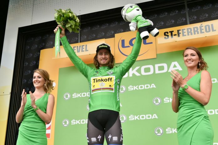 TODAYCYCLING - Peter Sagan deuxième à Revel est le nouveau porteur du maillot vert du classement par points. Photo : ASO/P.Ballet.