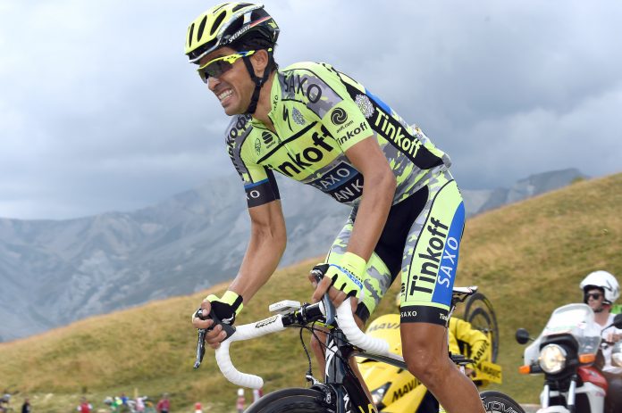 TODAYCYCLING - Alberto Contador reprendra la compétition sur la Clasica San Sebastian avant de s'engager sur la Vuelta qu'il compte remporter. Photo : Tinkoff.
