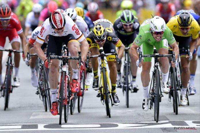 TODAYCYCLING - André Greipel à Angers terme de la troisième étape du Tour de France 2016. Photo : Lotto-Soudal.