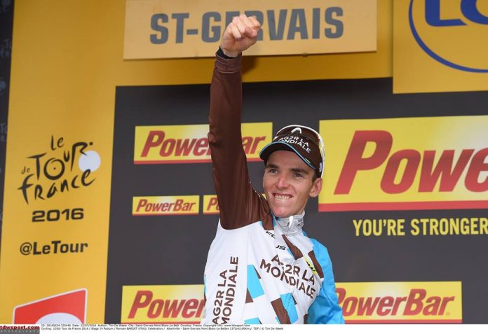 TODAYCYCLING - Le grand sourire de Romain Bardet, deuxième du Tour de France 2016. Photo: TDWSport/AG2R La Mondiale