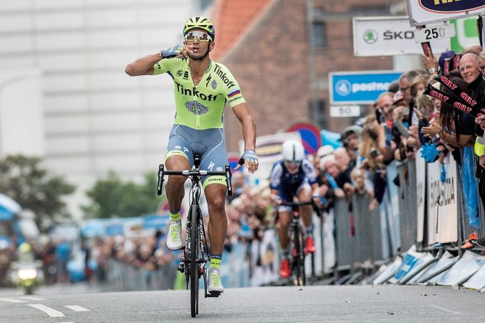 TODAYCYCLING - Daniele Bennati (Tinkoff) remporte la 1e étape du Tour du Danemark. Photo : PostNord Danmark Rundt