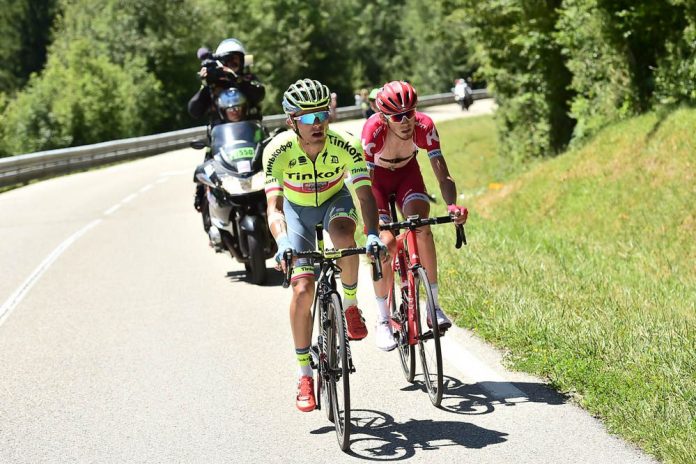 TODAYCYCLING - Rafal Majka mène la course lors de la 15e étape du Tour de France 2016. Photo : ASO/A.Broadway