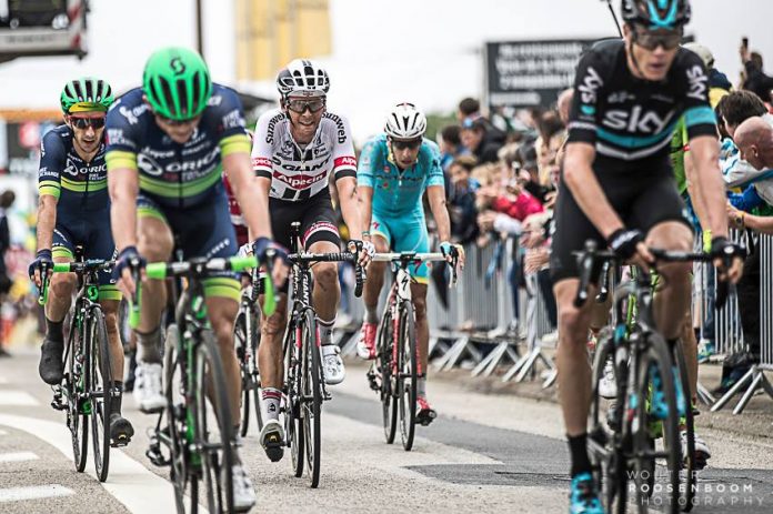 TODAYCYCLING - Warren Barguil sur la deuxième étape du Tour de France 2016. Photo : Giant-Alpecin.