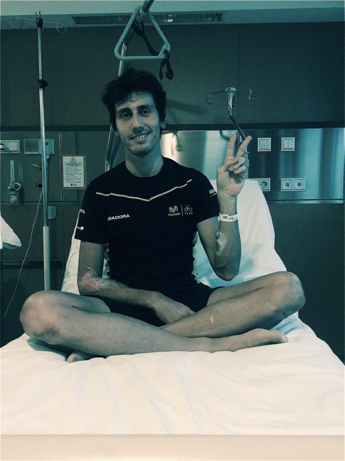 TODAYCYCLING - Adriano Malori quelques semaines après sa chute. Photo : page Facebook officiel d'Adriano Malori