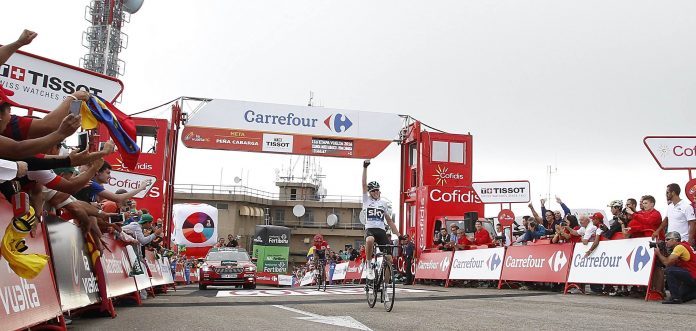 TODAYCYCLING - Chris Froome s'impose sur la 11e étape de la Vuelta. Photo : lavuelta.com