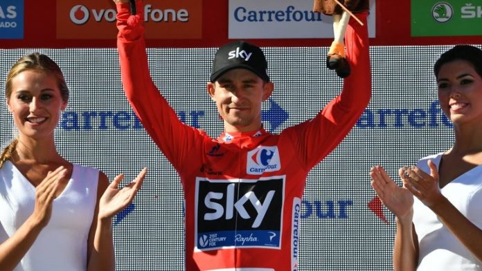 TODAYCYCLING - Michal Kwiatkowski, nouveau leader de la Vuelta. Photo : Team Sky