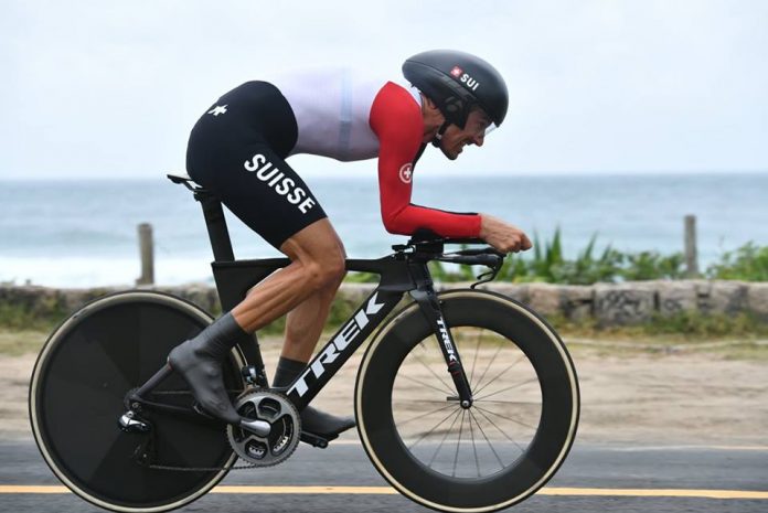 TODAYCYCLING - Fabian Cancellara en plein effort vers le titre olympique des Jeux de Rio 2016 ! Photo : Watson/UCI