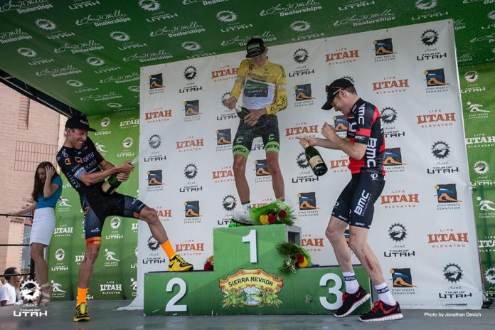 TODAYCYCLING - Le podium du Tour de l'Utah 2015. Photo : Jonathan Devich/TourofUtah