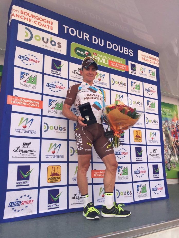 TODAYCYCLING - Samuel Dumoulin remporte le Tour du Doubs 2016. Photo : Ag2r-La Mondiale/twitter