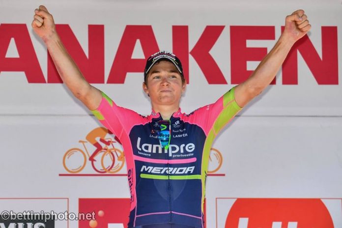 TODAYCYCLING - Luka Pibernik remporte au sprint la 6e étape de l'Eneco Tour. Photo : Lampre Merida / Bettini Photo