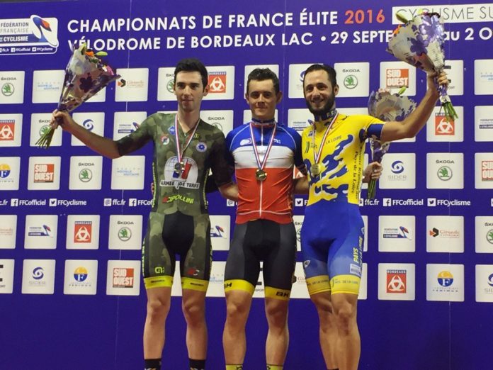 TODAYCYCLING - Le coureur de 22 ans a récupéré à Bordeaux son titre de champion de France du scratch. Photo : Twitter @BenoitGenauzeau