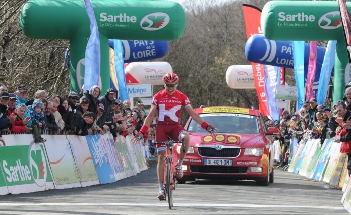TodayCycling - Anton Vorobyev s'impose sur la 4e étape du Circuit de la Sarthe en avril dernier. Photo : Circuit de la Sarthe