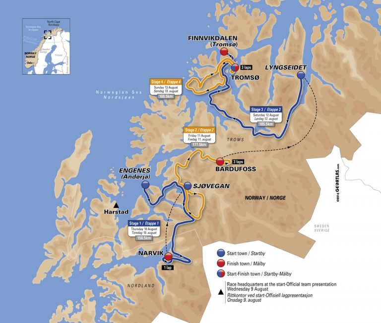 Un parcours varié pour l’Arctic Race of Norway 2017