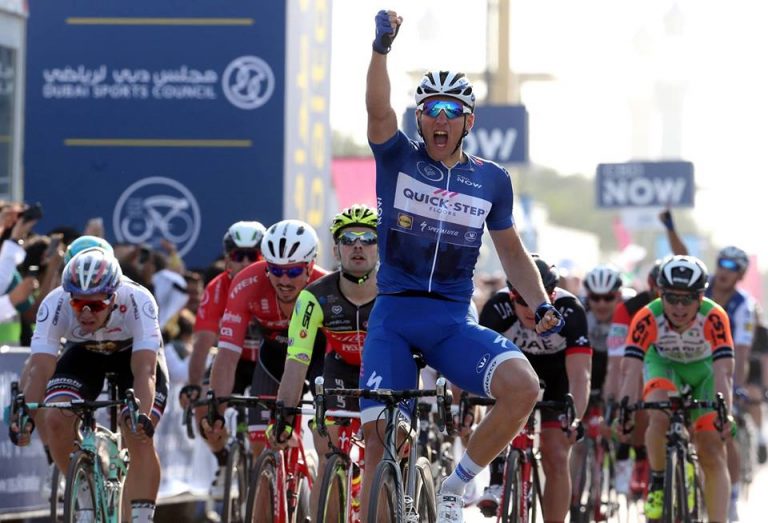 Marcel Kittel avec l’arcade en sang sur le Tour de Dubaï