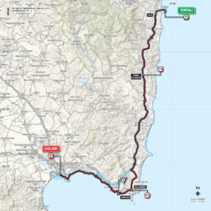 carte de la troisième étape du Tour d'Italie, Giro 2017, carte, presentation, parcours