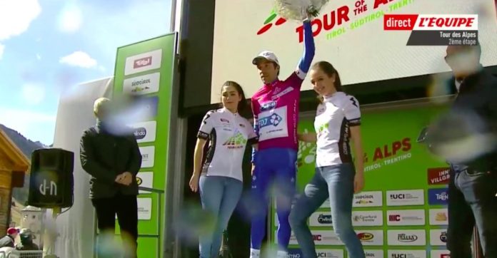 Au terme de la 2e étape du Tour des Alpes, Thibaut Pinot (FDJ) a endossé le maillot de leader