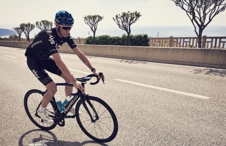 Chris Froome (Team Sky) a repris l’entraînement suite à son accident