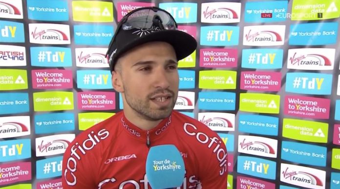 Nacer Bouhanni en interview après sa victoire sur la 2e étape du Tour de Yorkshire 2017