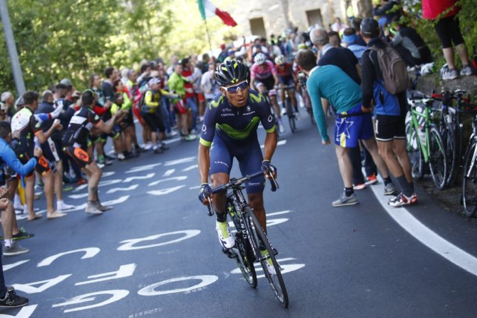 Nairo Quintana s'est exprimé à l'arrivée de la 14e étape du Tour d'Italie, au sommet d'Oropa. Le grimpeur colombien de la Movistar s'est