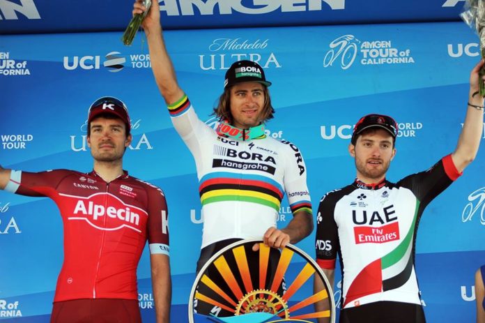 Peter Sagan sur le podium du Tour de Californie 217