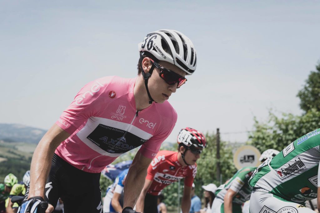L'Américain Neilson Powless (Axeon Hagens Berman), premier maillot rose du Baby Giro 2017